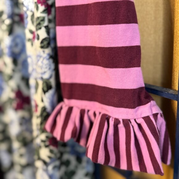 Matilda Jane “Garden” Long Sleeve Striped Floral Dress – Size 14 - Picture 7 of 8